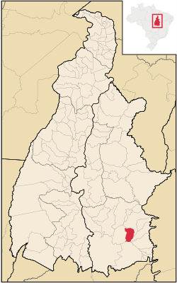 Localização de Taipas do Tocantins no Tocantins