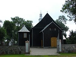 Wooden parish church of St. Michael, built in the 18th century.