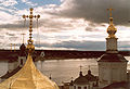 Vista del fiume Suchona dalla torre campanaria della cattedrale Uspenskij.