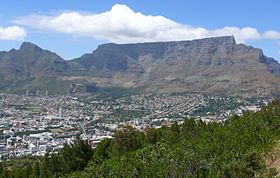 La montagne de la Table vue depuis Signal Hill.