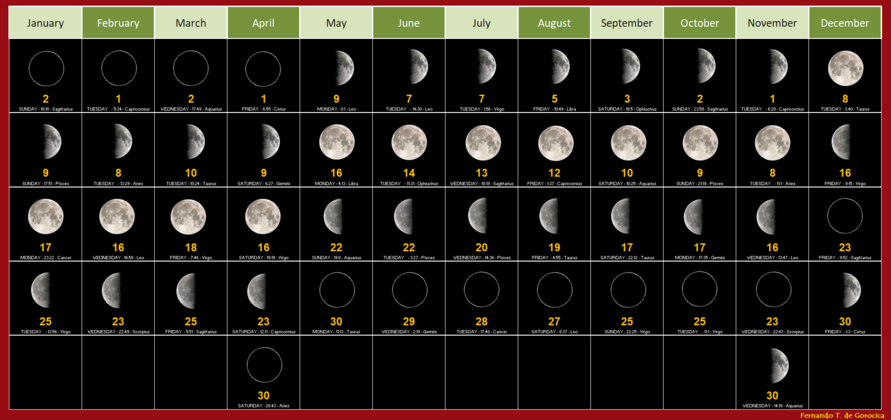 MMXXII Lunar Calendar