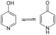 Tautomere Strukturformeln von 4-Pyridinol/4-Pyridon