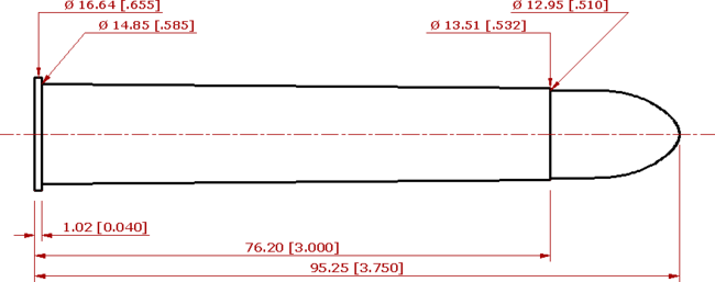 500 Nitro Express Cartridge Schematic