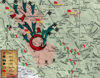 Njemački plan Weiss II. da će četiri njemačke divizije svojim djelovanjem, opkoliti i uništiti snage NOVJ-a u Livnu