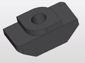 CAD model of a rotating T-slot nut used with aluminium T-slots/ T-track/ extrusions