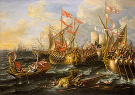 The Battle of Actium, Lorenzo A. Castro, 1672.