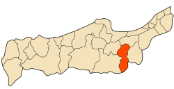 Location of Bourkika within Tipaza Province