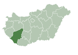 Somogy County within Hungary