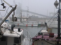 Fishing Vessels at Dock, Mineral Port Facilities, St. Lawrence River Estuary, 2004