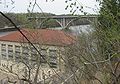 A view from the south side, with the powerhouse of the Ford Dam in the foreground.