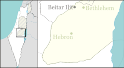 Horvat Ma'on is located in the Southern West Bank