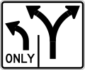 R3-H8bq Lane Use Control Sign (L-LR)