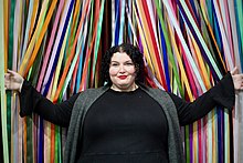 Elison, at the San Francisco pop-up art exhibit Color Factory, 2017.