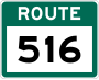 Route 516 marker