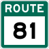 Route 81 marker