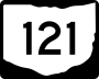 State Route 121 marker