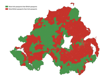 The most commonly held passport according to the 2021 census. 1,000,207 British and 614,251 Irish passports were held.[59]