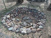 A prehistoric Hohokam cooking pit.