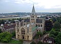 Image 90 Credit: Sdwelch1031 Rochester is a large town in Kent, England, at the lowest bridging point of the River Medway about 30 miles (50 km) from London. Construction of Rochester Cathedral, shown, began in about 1080. More about Rochester... (from Portal:Kent/Selected pictures)