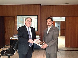 Shahzada Jamal Nazir with French Ambassador Philippe Thiebaud