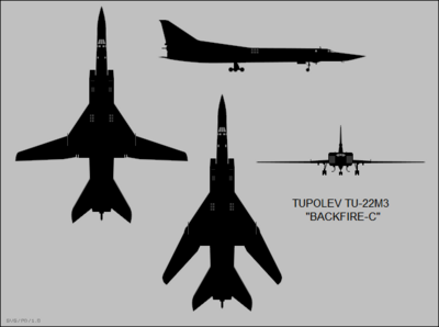 Tu-22M3　三面図