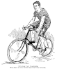 Van Wagoner riding a bicycle