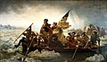 Image 48Washington Crossing the Delaware, an 1851 portrait by Emanuel Leutze depicting Washington's covert crossing the Delaware River from Bucks County, Pennsylvania to Mercer County on December 25, 1776, prior to the Battle of Trenton (from New Jersey)