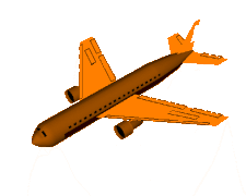Yaw animation of a plane