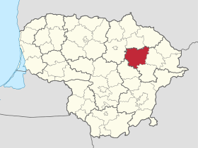 Localisation de Municipalité du district d'Anykščiai