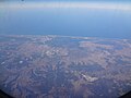 Vista aérea da costa portuguesa, na região de Aveiro.