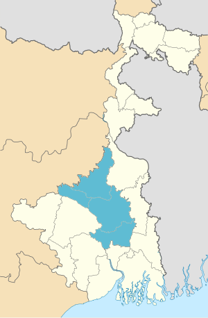 Location of Burdwan division in West Bengal