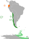 Location map for Chile and Ecuador.