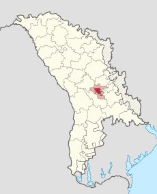 Location of Chișinău in Moldova