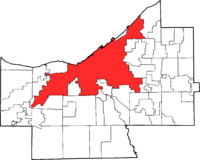 Location in Cuyahoga County