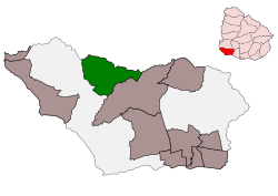 Map of the Municipality of Ombúes de Lavalle