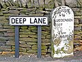 Former boundary marker denoting Luddendenfoot and Warley districts.