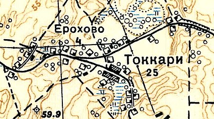 План деревень Ерохово и Токкари. 1939 год.