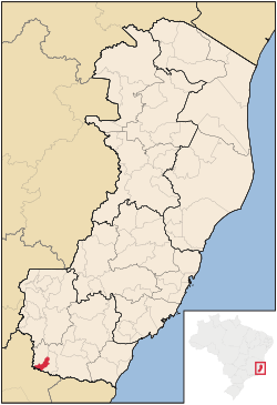 Location in Espírito Santo state