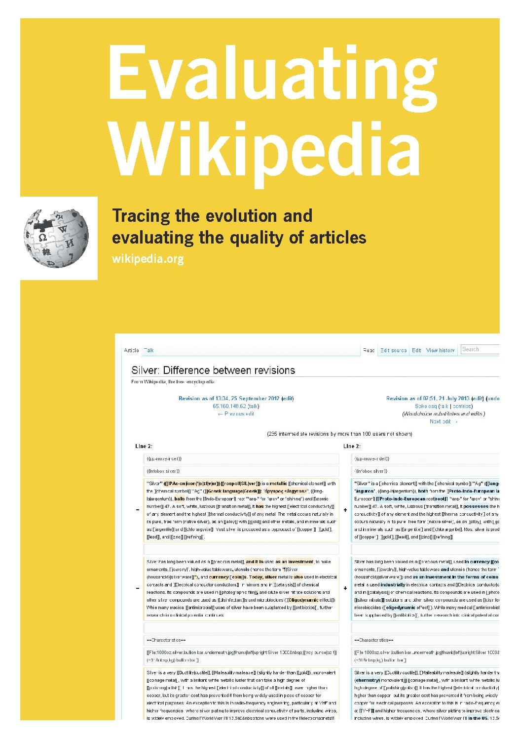 :Evaluating Wikipedia