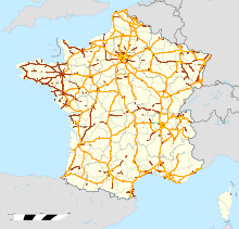 Map of autoroutes in France