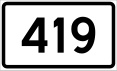 County Road 419 shield