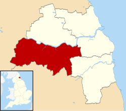 Gateshead shown within Tyne and Wear