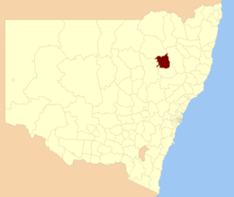 Contea di Gunnedah – Mappa