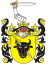 Episcopal coat of arms of Archbishop Maciej Lubienski,