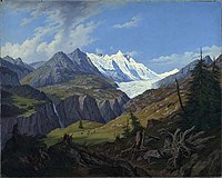 Le pic du Grossglockner et le glacier du Pasterze (1867)