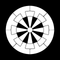 Gissha (bullock cart) wheel motif of Genji clan