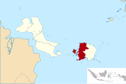 Location within Bangka Belitung Islands