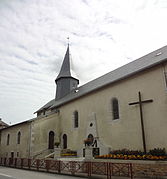 Façade nord et clocher couvert d'ardoise.