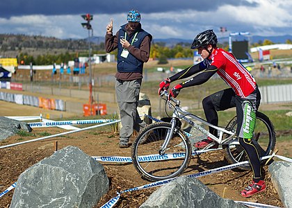 Mountain bike trials, by Stevage