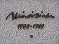 Márai's signature (detail of his statue in Košice)